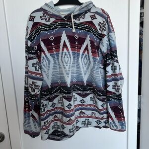 bohemian style with this Southwestern-inspired hoodie